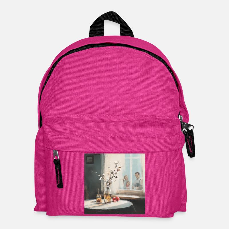 A window into warm memories - Kids' Backpack - fuchsia
