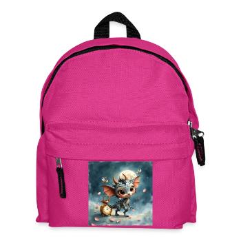 Bébé Dragon de la Nuit avec Horloge - Sac à dos Enfant - fuchsia - Devant