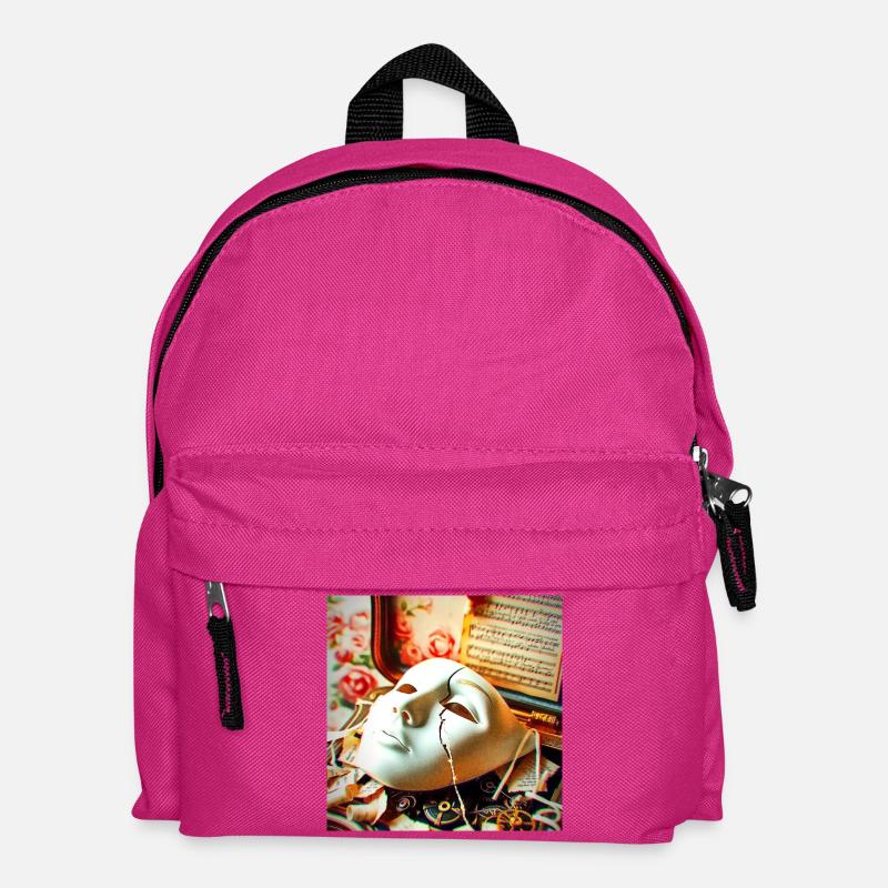 Maskenbruch Retro-Setting - Kinder Rucksack - Fuchsia