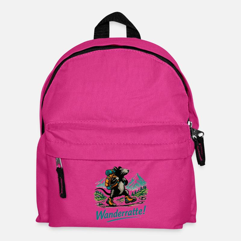 Wanderratte Wanderabenteuer - Kinder Rucksack - Fuchsia