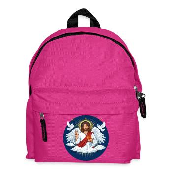 Himmlische Liebe: Jesus mit Herz - Kinder Rucksack - Fuchsia - Vorne