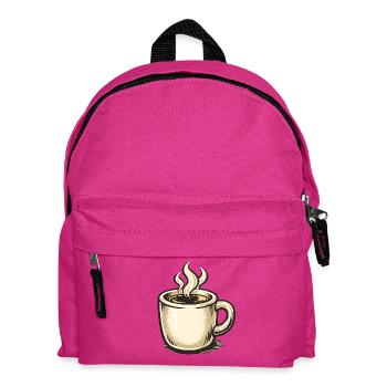 Tasse à café vintage avec vapeur - Sac à dos Enfant - fuchsia - Devant