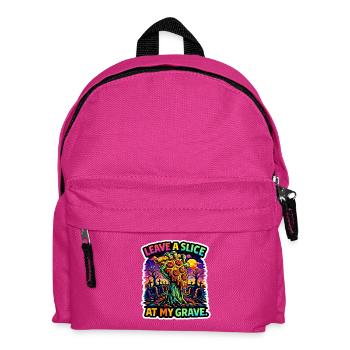Zombie slice of pizza at the grave - Kids' Backpack - fuchsia - Front