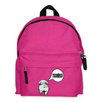 Hunde Abschied Tschüss - Kinder Rucksack - Fuchsia - Vorne
