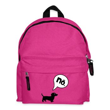 Dackel Charakter - Kinder Rucksack - Fuchsia - Vorne