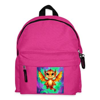 Drache - Kinder Rucksack - Fuchsia - Vorne