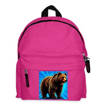 bear - Kids' Backpack - fuchsia - Front