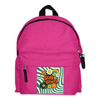 Retro Floral Style - Kids' Backpack - fuchsia - Front