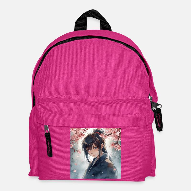 Hanfu under cherry blossoms - Kids' Backpack - fuchsia