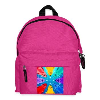 Colorful Circle Koi - Kids' Backpack - fuchsia - Front