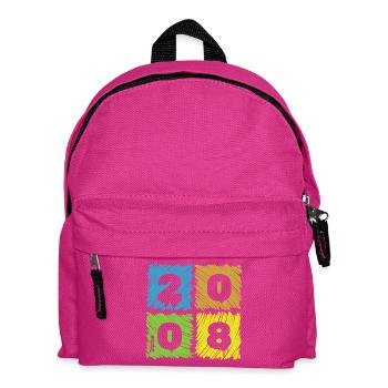 18. Geburtstag Farbige Patches since 06/2008 - Kinder Rucksack - Fuchsia - Vorne