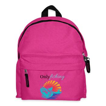 Sunrise Teal Fish at Dawn - Kids' Backpack - fuchsia - Front