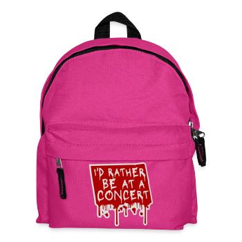 I'd Rather Be At A Concert Lustig Musik Konzert - Kids' Backpack - fuchsia - Front