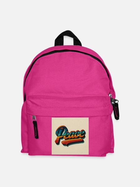 Vintage Peace Vibes - Kinder Rucksack - Fuchsia