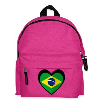Brasil Coração Preto – Amor pelo Brasil - Sac à dos Enfant - fuchsia - Devant