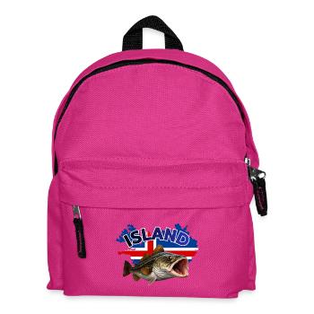 Island Dorsch Angeln - Kinder Rucksack - Fuchsia - Vorne