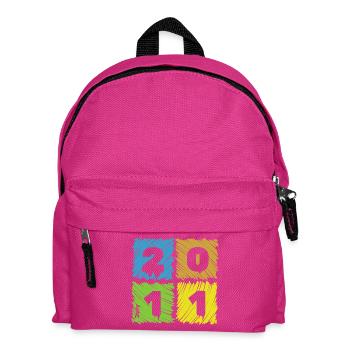 15. Geburtstag Farbige Patches since 07/2011 - Kinder Rucksack - Fuchsia - Vorne