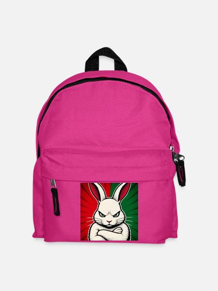 Hase mit Null-Bock auf Weihnachten - Kinder Rucksack - Fuchsia
