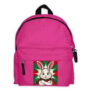 Hase mit Lust auf Weihnachten - Kinder Rucksack - Fuchsia - Vorne