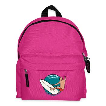 Teahupoo Tahiti Französisch-Polynesien Ende der Straße - Kinder Rucksack - Fuchsia - Vorne