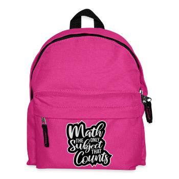 Math The Only Subject That Counts Nerd Mathe Logo - Kinder Rucksack - Fuchsia - Vorne