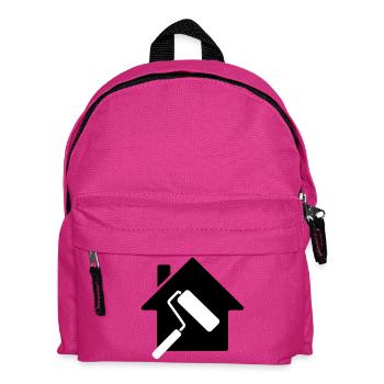Painter House Paint Roller Motif - Kids' Backpack - fuchsia - Front