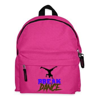 Breakdance Schriftzug Kontrast - Kinder Rucksack - Fuchsia - Vorne
