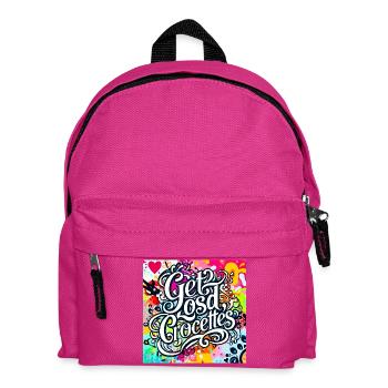 Get Good Groceries Graffiti - Kids' Backpack - fuchsia - Front
