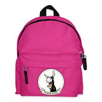 Team Esel | Lustiger Esel mit Möhre für Eselfans - Kinder Rucksack - Fuchsia - Vorne