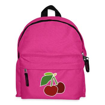 Red Cherries – Fruity Pop Illustration - Kids' Backpack - fuchsia - Front