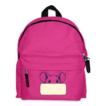 Name tag mouse - Kids' Backpack - fuchsia - Front