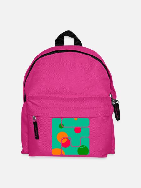 Geometrische Formen Kunst Design - Kinder Rucksack - Fuchsia
