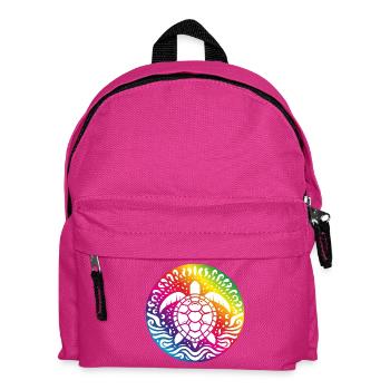 Rainbow Turtle Mandala Ocean Circle - Kids' Backpack - fuchsia - Front