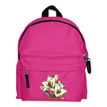 Lilies Vintage Bloom Flowers Retro - Kids' Backpack - fuchsia - Front