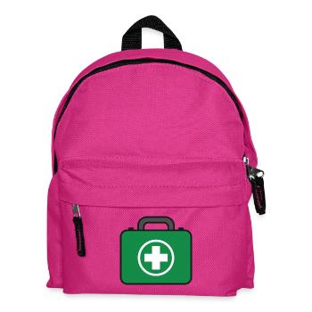 Grünes Erste-Hilfe-Set - Kinder Rucksack - Fuchsia - Vorne