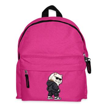 Gangster Perser Katze im Streetwear Look - Kinder Rucksack - Fuchsia - Vorne