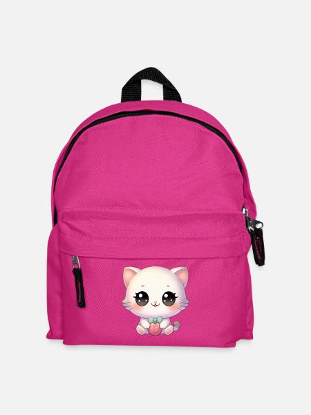 Kawaii Chibi Katze - Kinder Rucksack - Fuchsia