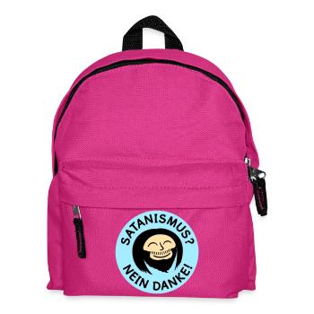 Jesus - Satanismus? Nein Danke! (Farben änderbar) - Kinder Rucksack - Fuchsia - Vorne