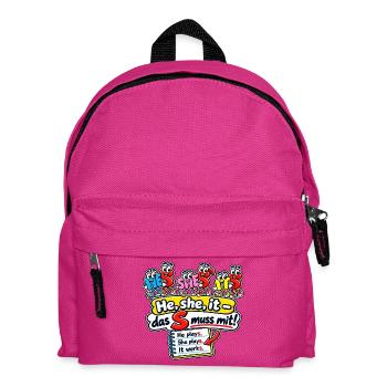 He, she, it – das S muss mit! - Kinder Rucksack - Fuchsia - Vorne