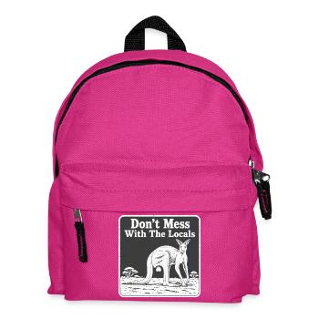 Dont Mess With The Locals Kangaroo - Kinder Rucksack - Fuchsia - Vorne