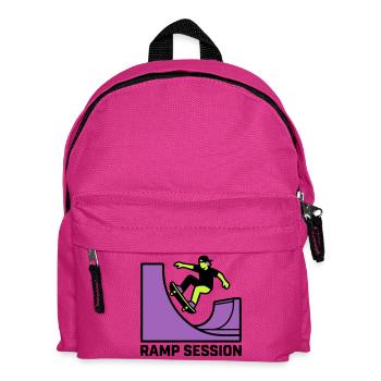 Ramp Session Skateboard Logo - Kinder Rucksack - Fuchsia - Vorne