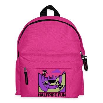 Halfpipe Skatepark Logo - Kinder Rucksack - Fuchsia - Vorne
