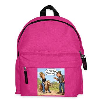 Auf dem hohen Ross - Kinder Rucksack - Fuchsia - Vorne