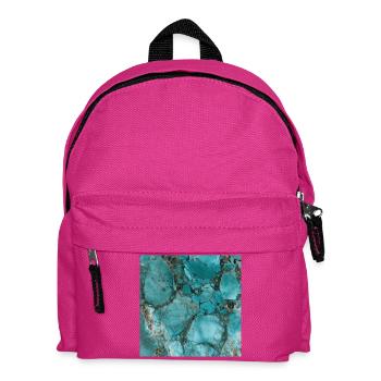 Aquamarin-türkisfarbener Marmor - Kinder Rucksack - Fuchsia - Vorne