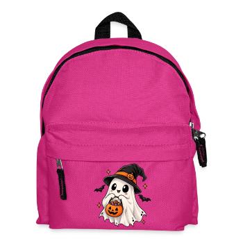 Kürbisgeist im Hexenhut - Kinder Rucksack - Fuchsia - Vorne