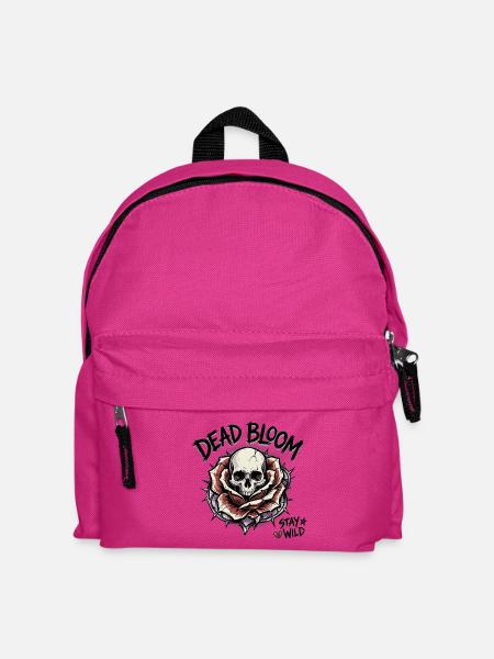 Dead Bloom Skull Rose Tattoo - Kinder Rucksack - Fuchsia
