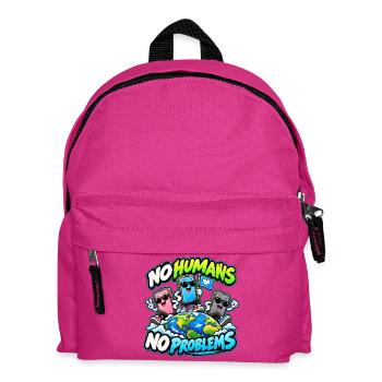 No Humans No Problems – Smartphone World - Kinder Rucksack - Fuchsia - Vorne
