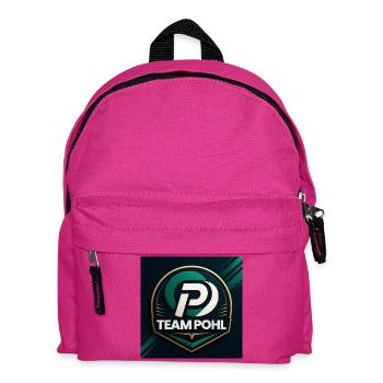 Team Pohl Logo Nachname Name Familie Firma - Kinder Rucksack - Fuchsia - Vorne