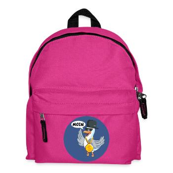Moin Coole Hip Hop Möwe - Kinder Rucksack - Fuchsia - Vorne