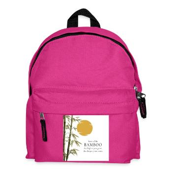 Live Is Like Bamboo – Grow Deep Bambus - Kinder Rucksack - Fuchsia - Vorne